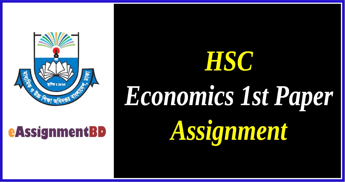 hsc economics assignment answer