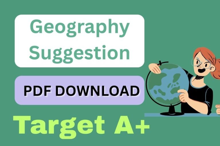 SSC Geography suggestion 2026