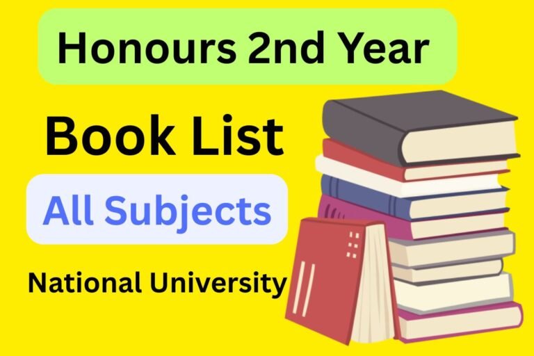 Honours 2nd Year Book List