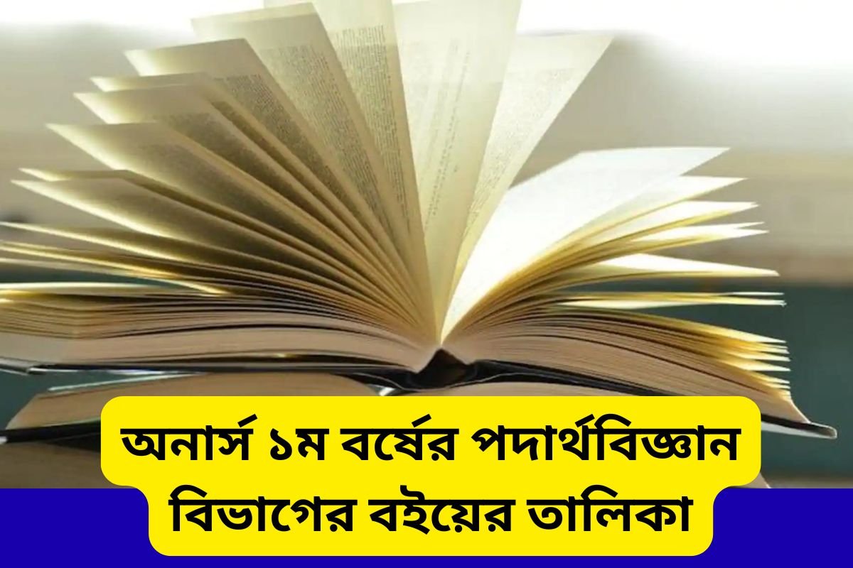 Honors 1st Year Physics Department book list